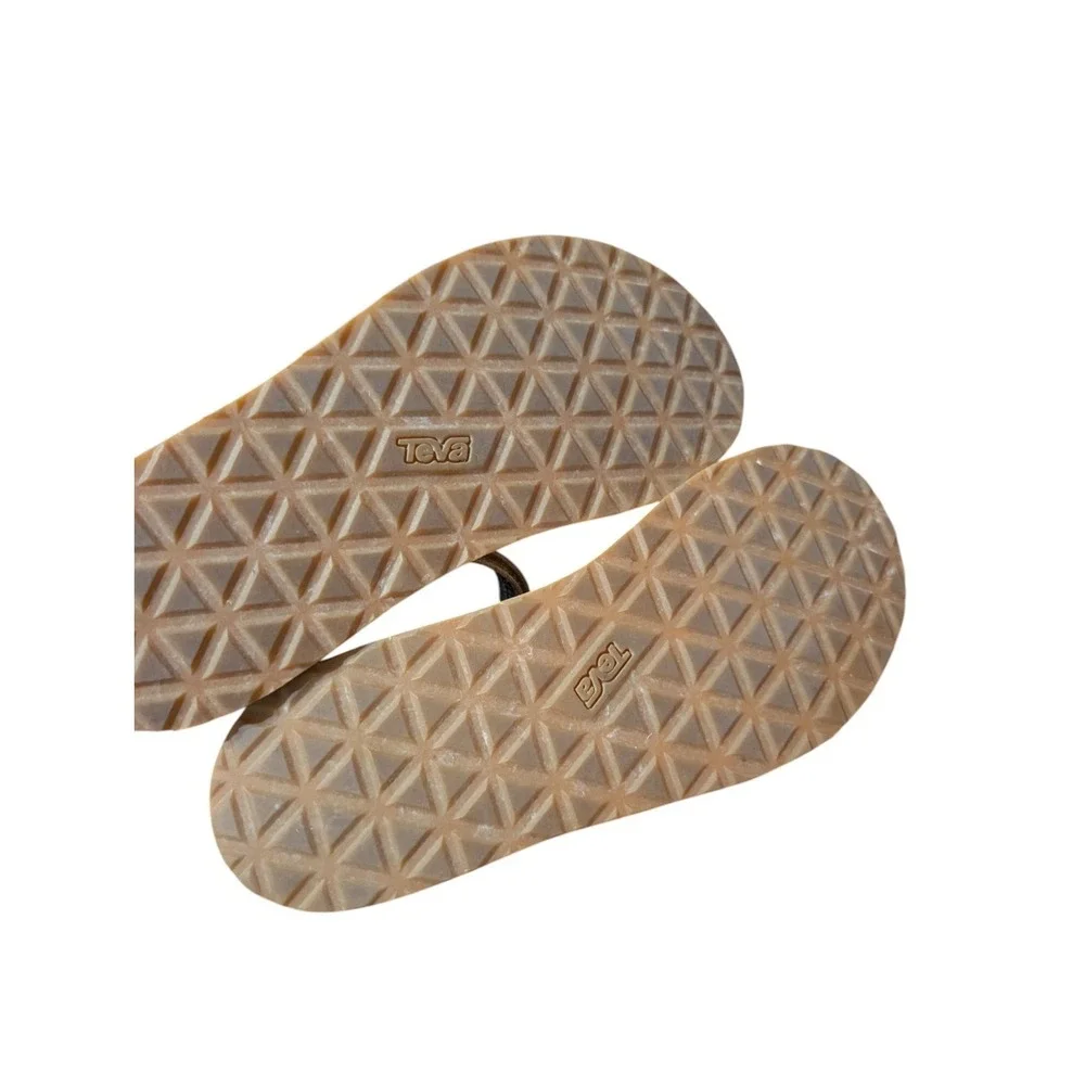 Teva Sandals Womens 9 Midform Universal Star Strappy Brown Leather 1110763